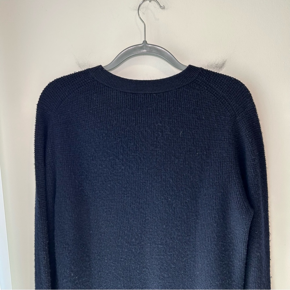 Jenni Kayne Men’s Wool Cashmere Crewneck Sweater Navy Blue Size Medium - Picture 9 of 9